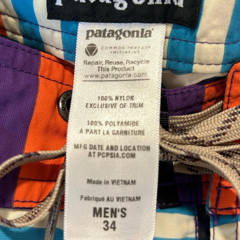 PATAGONIA MENS WAVEFARER BOARD SWIM SHORTS TRUNKS SIZE 34